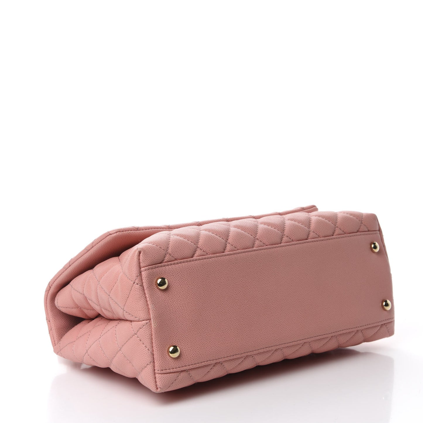 Caviar Quilted Small Coco Handle Flap Light Pink