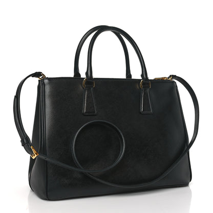 Prada Saffiano Medium Galleria Double Zip Tote Black 3 of 13