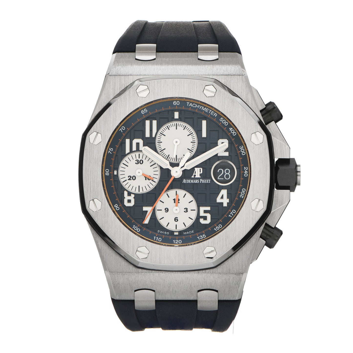 Stainless Steel Rubber 42mm Royal Oak Offshore Chronograph Automatic Watch Blue 26470ST.OO.A027CA.01