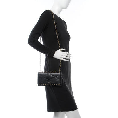Lanvin Sugar Metal Pearl Chain Flap Crossbody Black 2 of 8