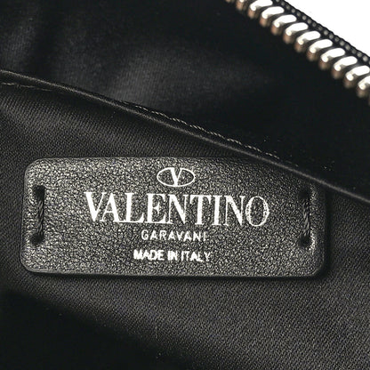 Valentino Garavani Vinyl VLTN Large Flat Zip Pouch Black 6 of 6