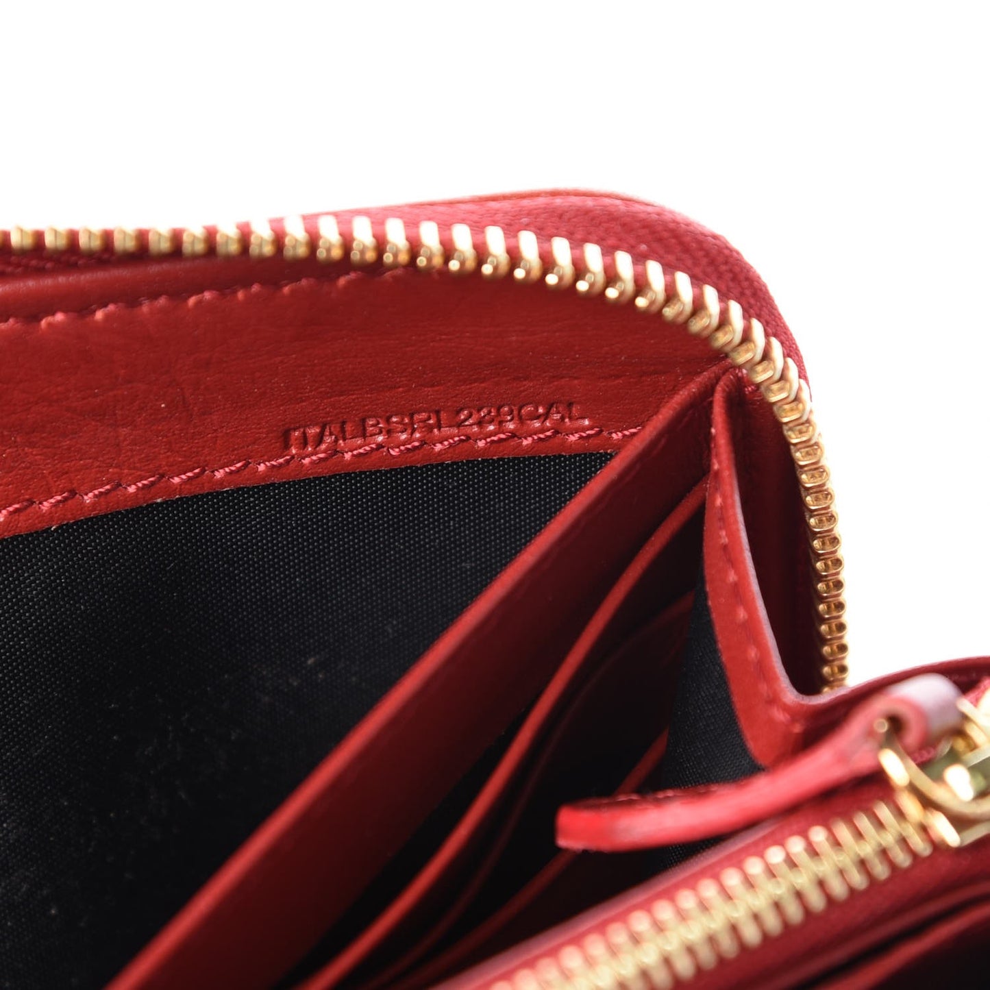 House Check Large Sartorial Ziggy Zip Around Wallet Military Red