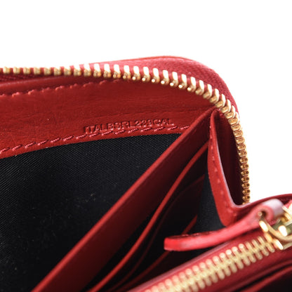 Burberry House Check Large Sartorial Ziggy Zip Around Wallet Military Red 6 of 6