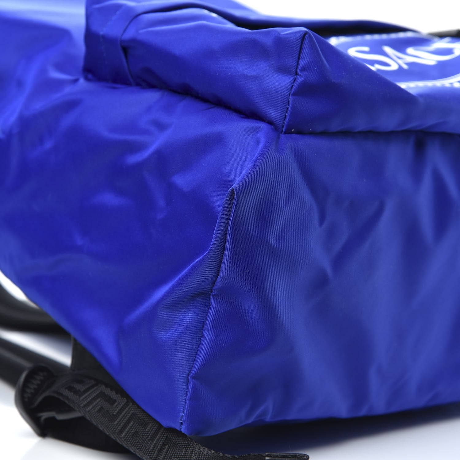Versace Nylon 90's Vintage Logo Backpack Blue 6 of 7