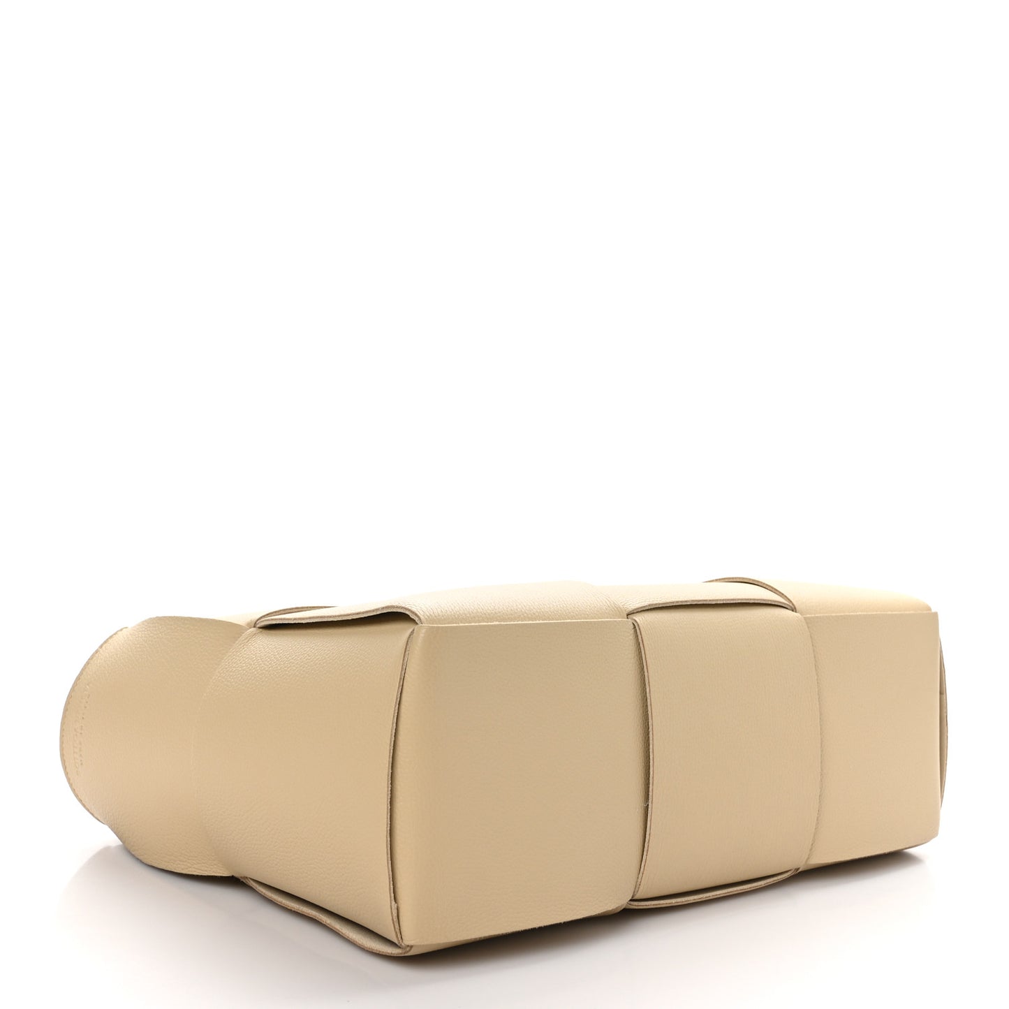 Grained Calfskin Intrecciato Medium Arco Tote Porridge