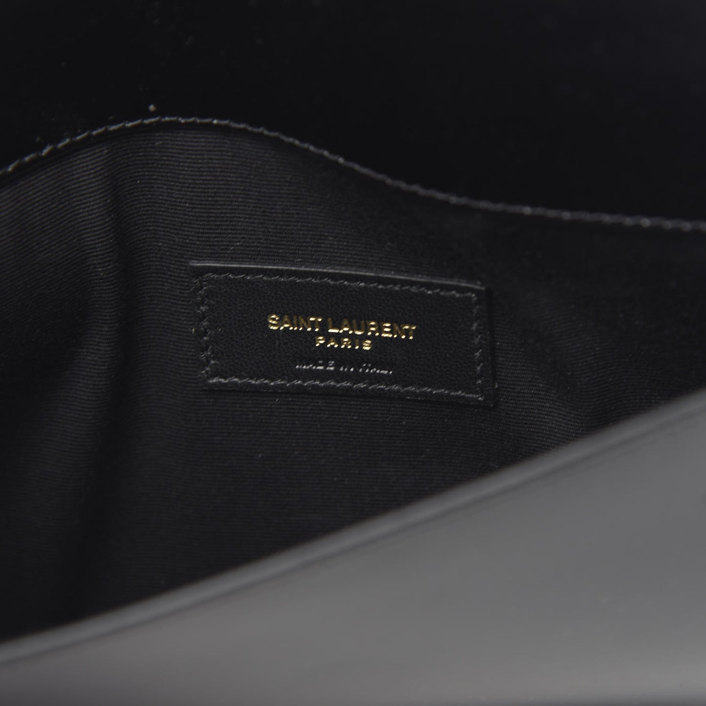 Smooth Shiny Calfskin Monogram Uptown Pouch Black