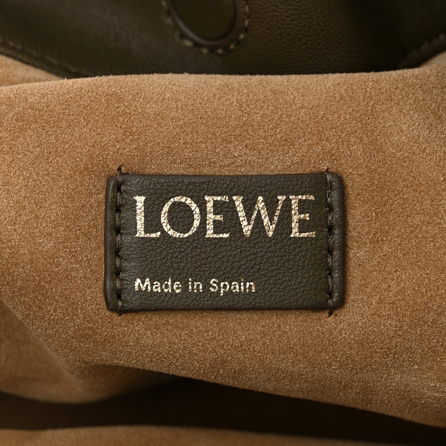 Mellow Nappa Medium Donut Chain Flamenco Knot Clutch Dark Khaki