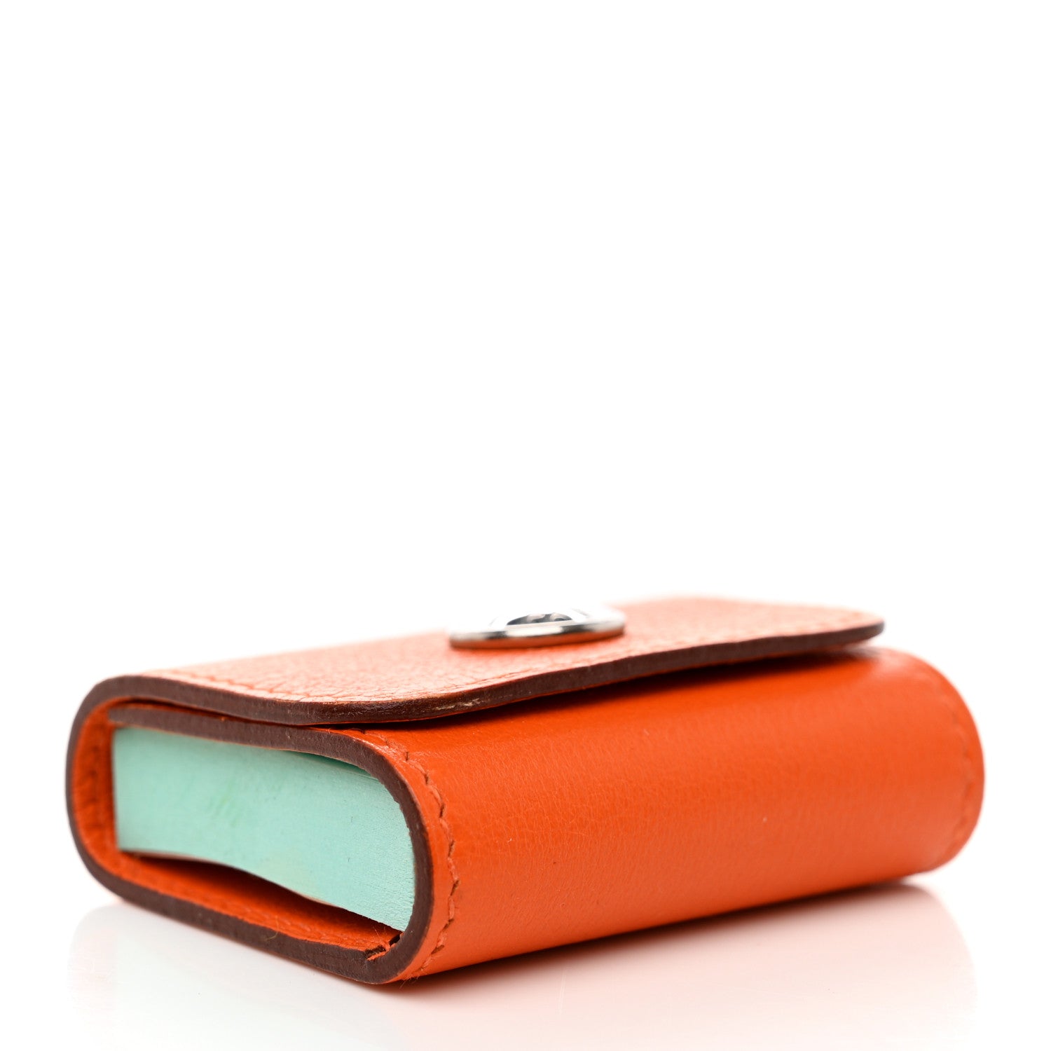 Hermes Chevre Mysore Post It Notepad Holder PM Orange 3 of 7