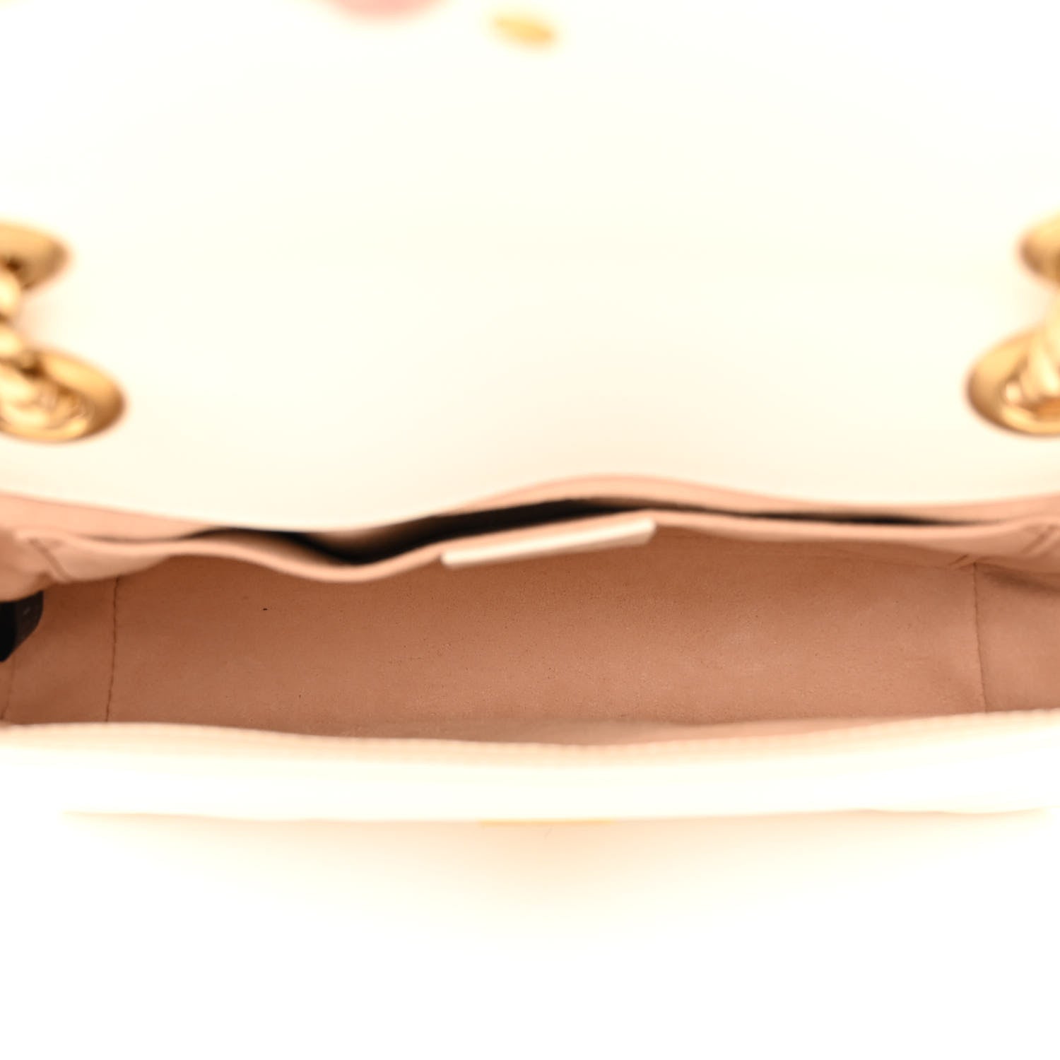 Gucci Calfskin Matelasse Mini GG Marmont Shoulder Bag White 5 of 10