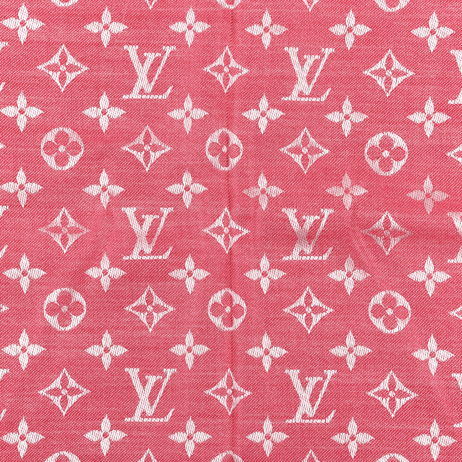 Louis Vuitton Wool Silk Monogram Denim Shawl Pivoine 2 of 3