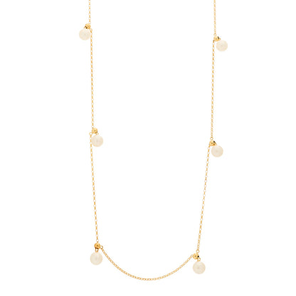 Mikimoto 18K Yellow Gold Akoya Cultured Pearl 7.5-8mm Charms Necklace 1 of 7