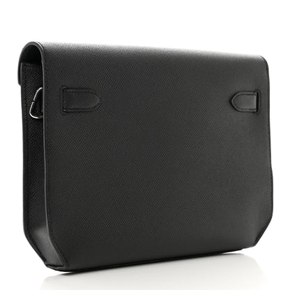 Hermes Epsom Kelly Depeches 25 Pouch Black 3 of 8