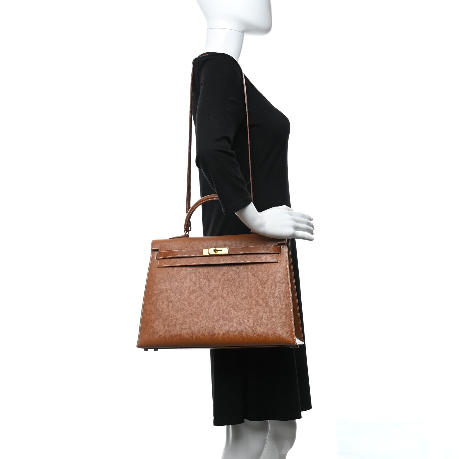 Hermes Courchevel Kelly Sellier 35 Gold 2 of 20