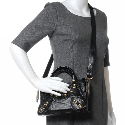 Balenciaga Agneau Giant 12 Gold Hardware Mini City Black 2 of 7