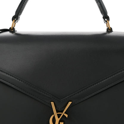 Saint Laurent Smooth Calfskin Medium Classic Monogram Cassandra Top Handle Black Rouge Legion 8 of 14