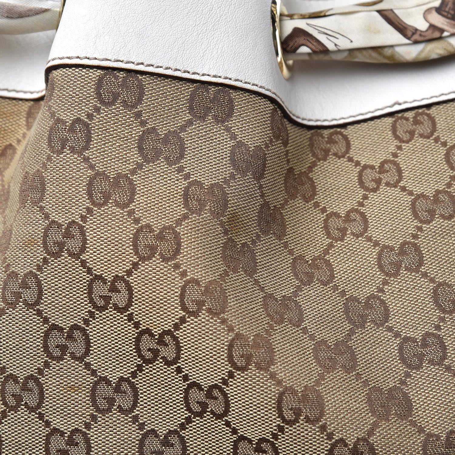 Gucci Monogram Large Positano Tote Off White 13 of 21