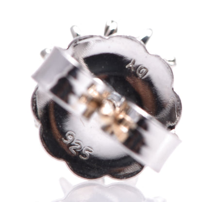 David Yurman Sterling Silver Diamond 10mm Starburst Earrings 5 of 6