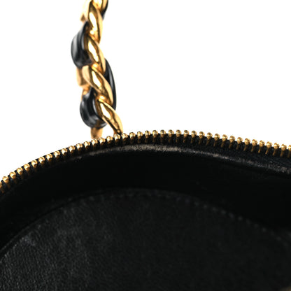 Chanel Patent Quilted CC Barbie Heart Vanity Case Black 12 of 13