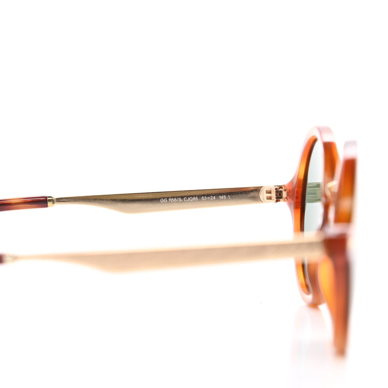 Gucci Acetate Round Frame Sunglasses GG1156/S Havana 5 of 8