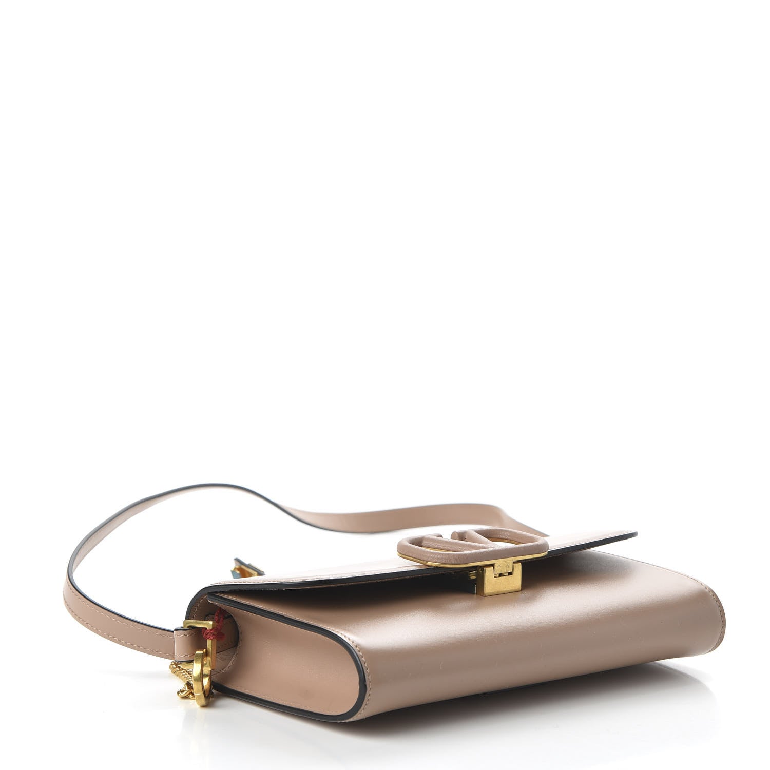 Valentino Garavani Calfskin VSling Clutch With Shoulder Strap Rose Cannelle 4 of 9