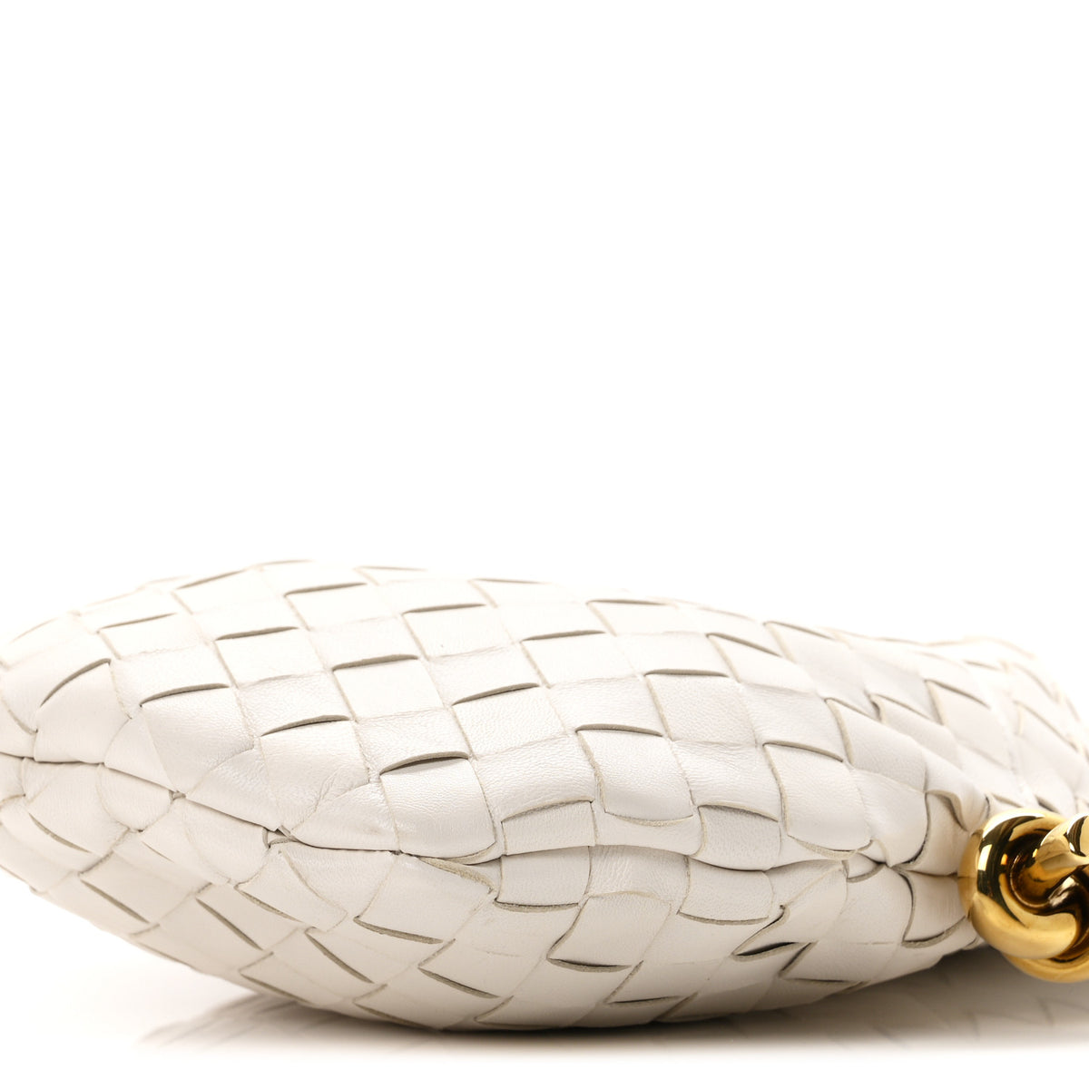 Nappa Intrecciato Small Solstice Hobo White