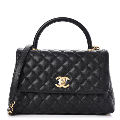 Chanel Caviar Quilted Small Coco Handle Flap Black 1 of 9