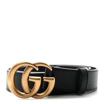 Gucci Calfskin Double G 30mm Belt 85 34 Black 1 of 6