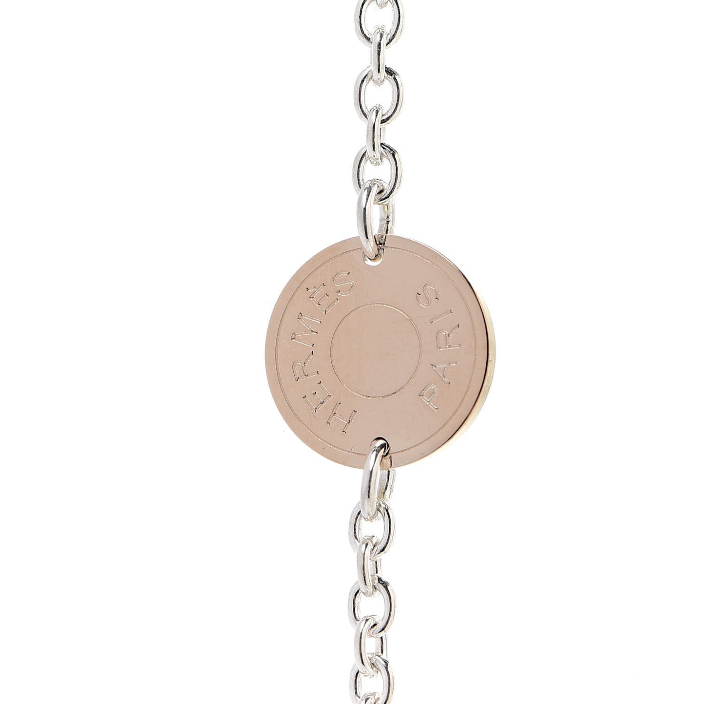 Sterling Silver 18K Rose Gold Confettis Long Necklace 80