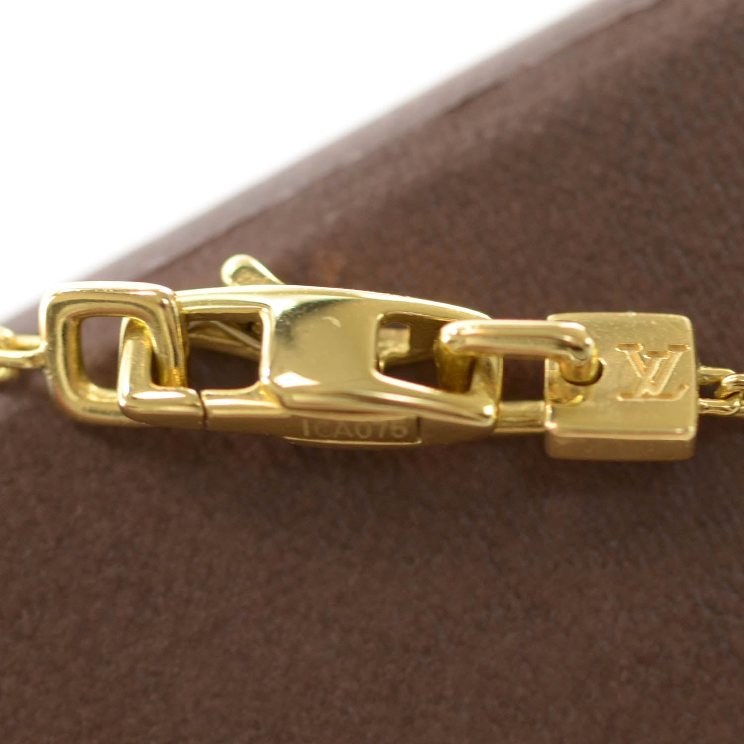 Louis Vuitton 18K Yellow Gold Diamond ID Nameplate Necklace 4 of 4