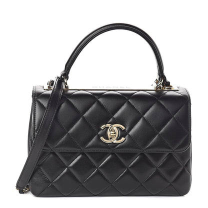 Chanel Lambskin Quilted Small Trendy CC Dual Handle Flap Bag Black 1 of 9