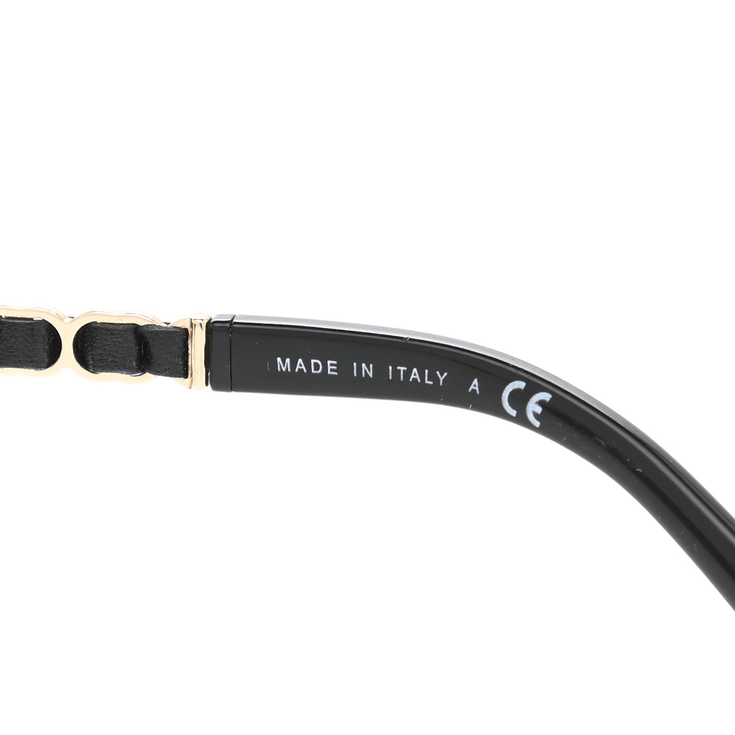 Chanel Metal Calfskin Round Chain Sunglasses 4265-Q Black 6 of 8
