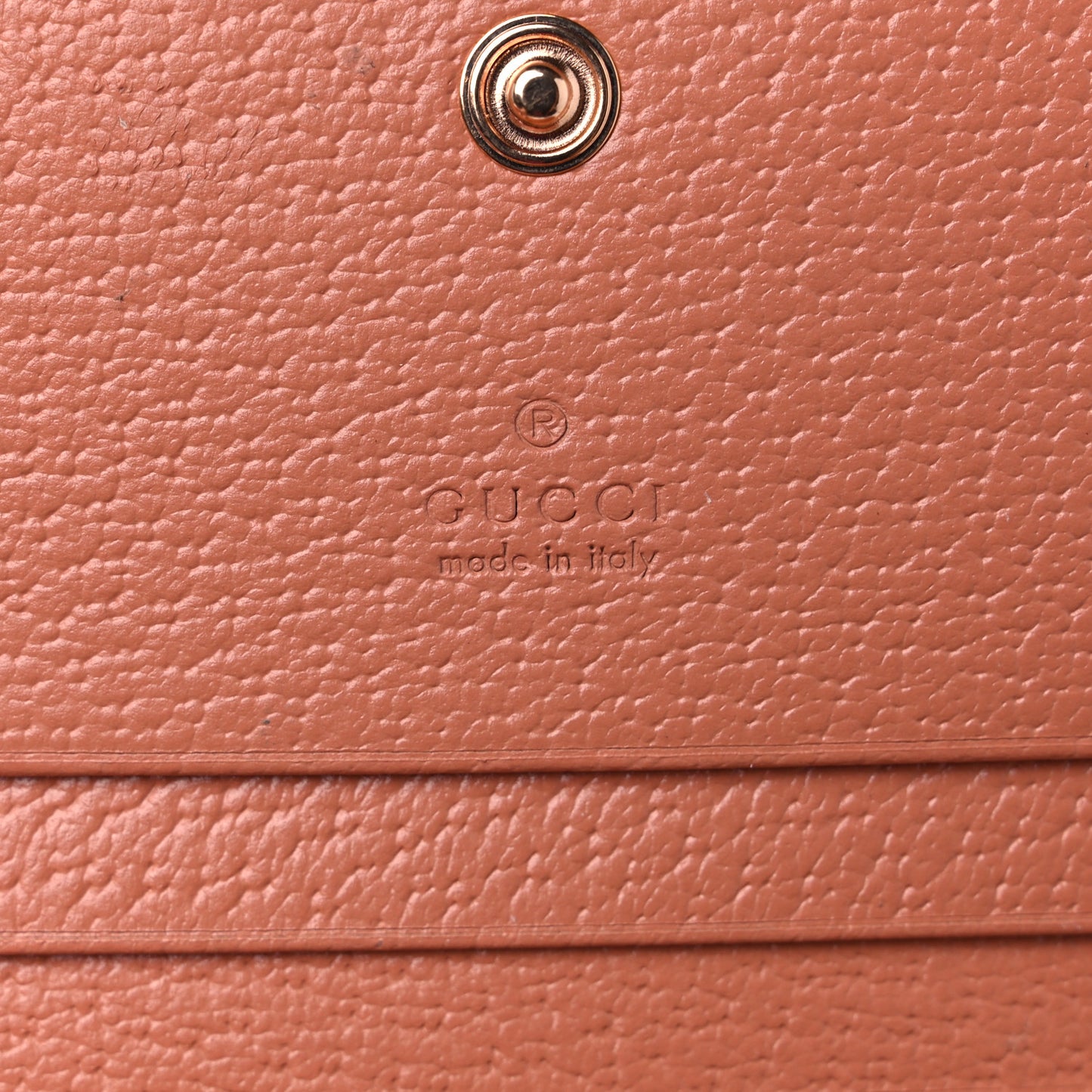 Monogram Textured Dollar Calfskin Card Case Cloche Rose Pink