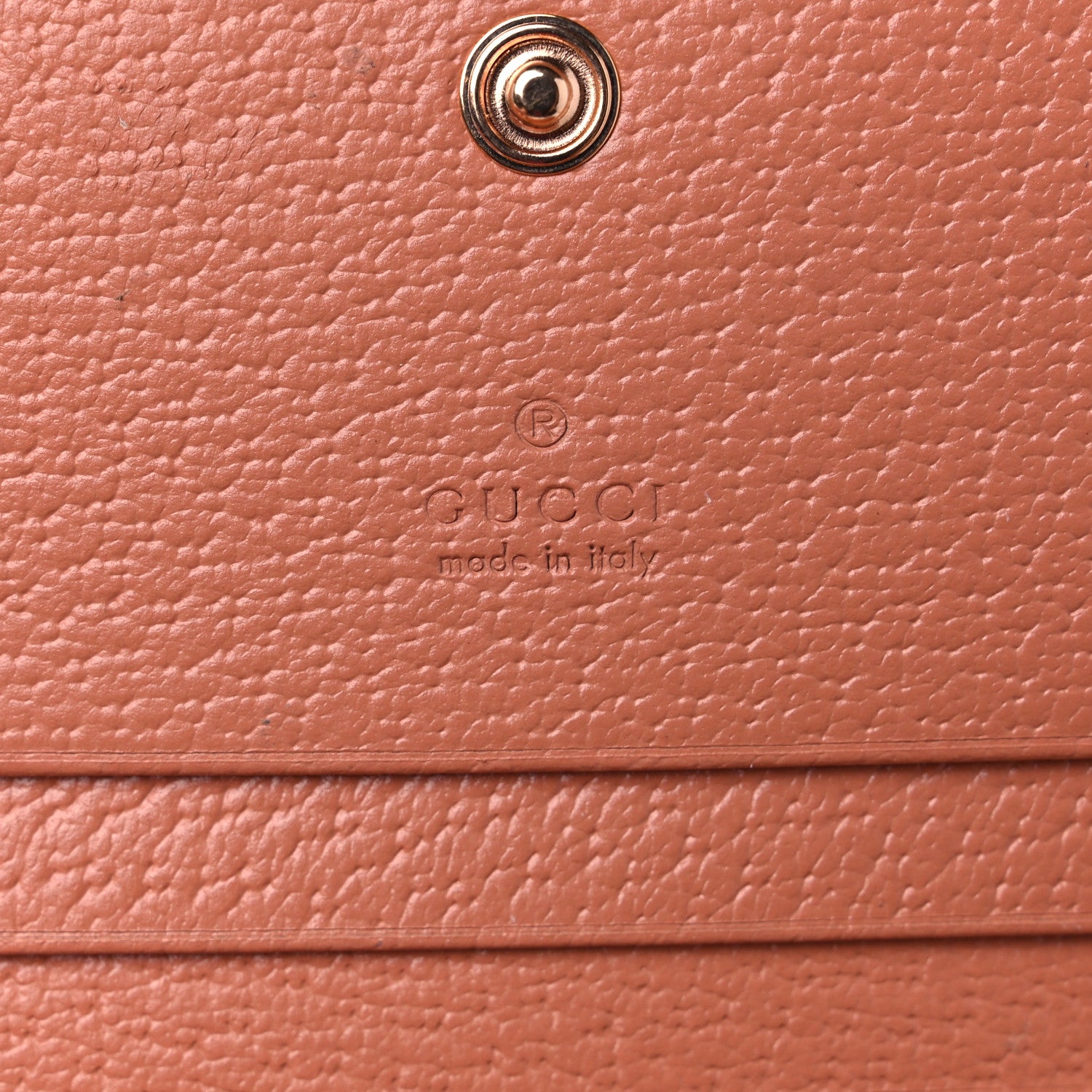 Gucci Monogram Textured Dollar Calfskin Card Case Cloche Rose Pink 6 of 10