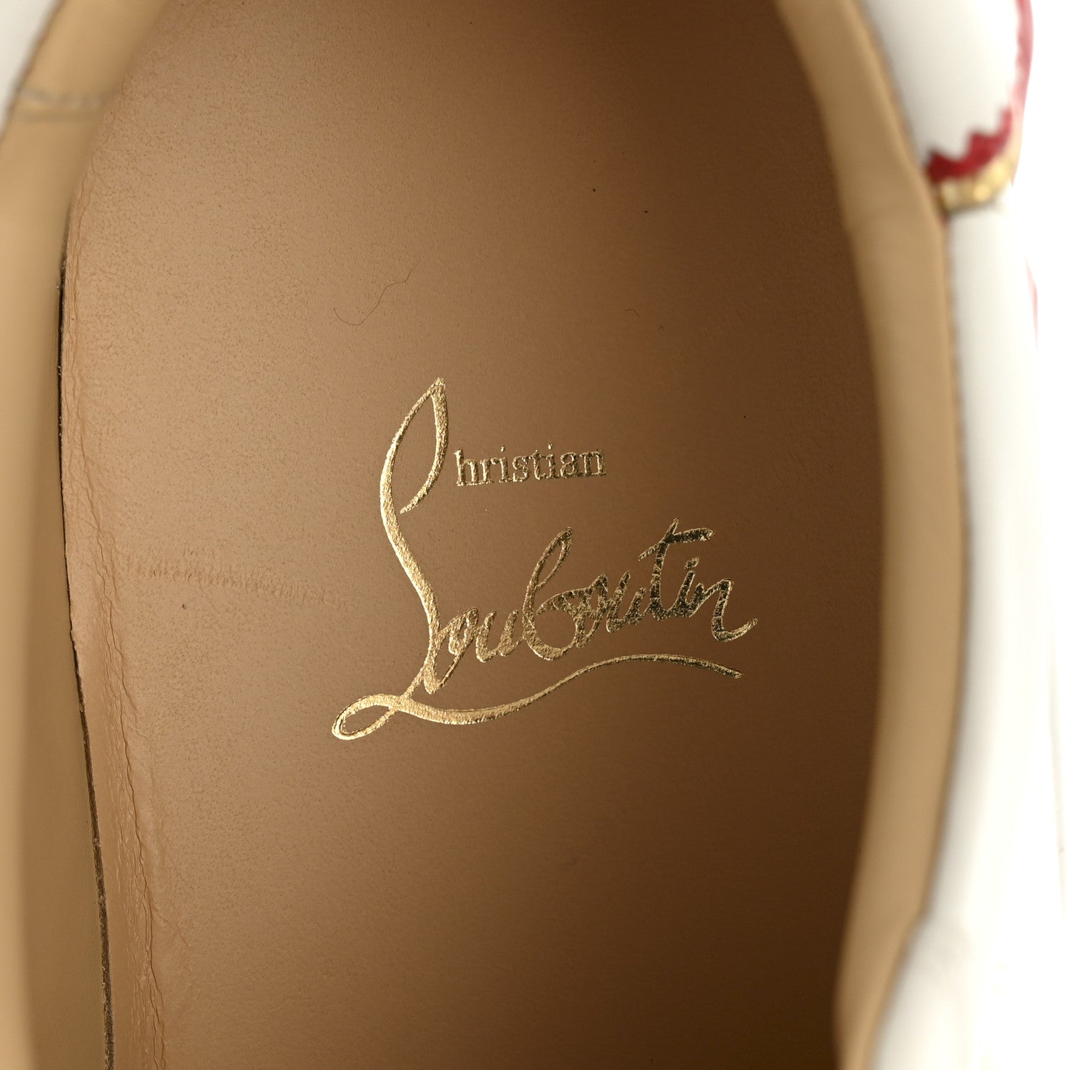 Christian Louboutin Calfskin Neoprene Womens Loubishark Sneakers 40.5 White 9 of 10