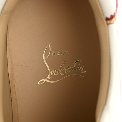 Christian Louboutin Calfskin Neoprene Womens Loubishark Sneakers 40.5 White 9 of 10