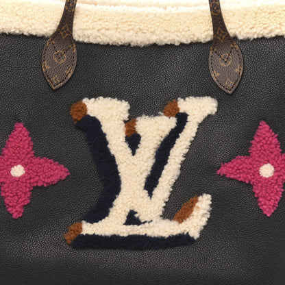 Louis Vuitton Calfskin Monogram Teddy Neverfull MM Black 9 of 10