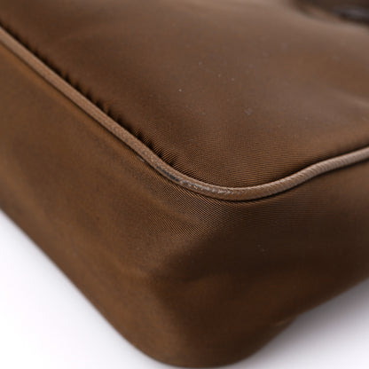 Prada Tessuto Nylon Saffiano Re-Edition 2005 Shoulder Bag Cacao 11 of 14