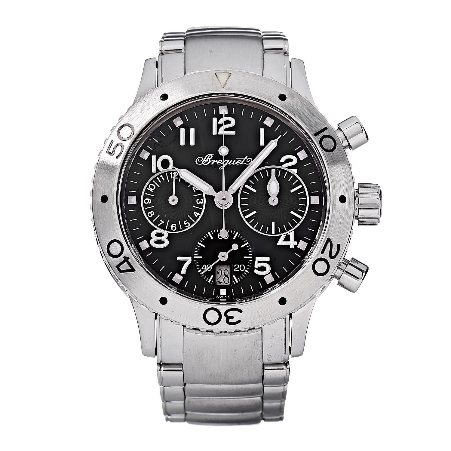 Breguet Stainless Steel 33mm Type XX Transatlantique Automatic Watch Black 4820ST/D2/S76 1 of 6