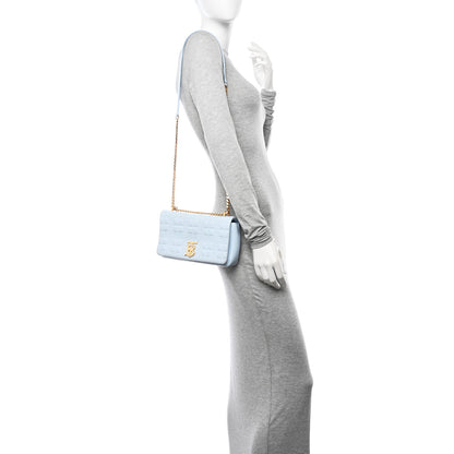 Burberry Lambskin Quilted Small Lola Bag Pale Blue 2 of 12