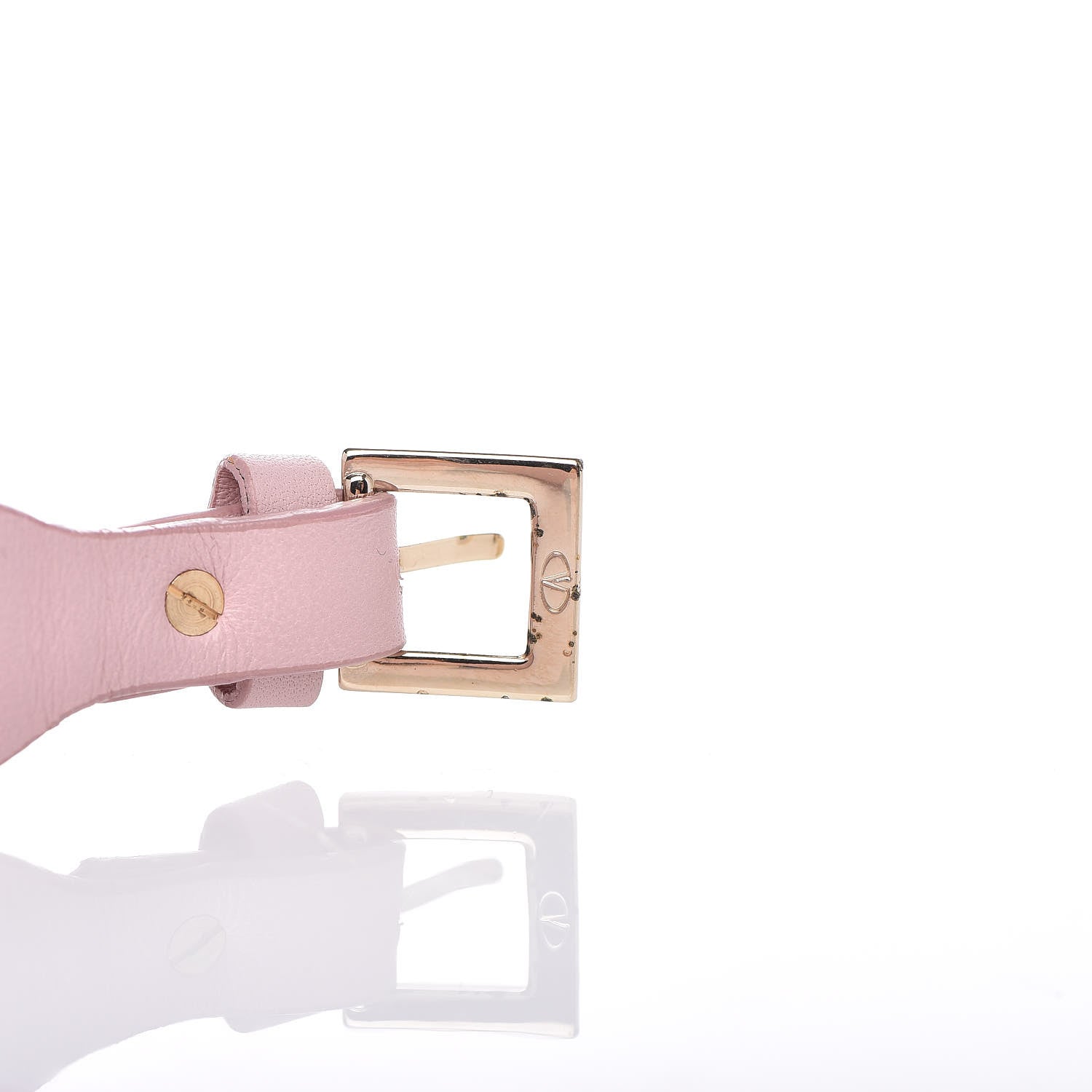 Valentino Garavani Calfskin Macro Rockstud Bracelet Pink 5 of 7