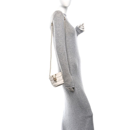 Chanel Calfskin Quilted Pearl Mini About Pearls Drawstring Bucket Bag  White 2 of 11