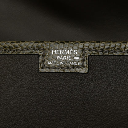 Hermes Swift Lizard Jige Elan Touch 29 Clutch Etain Ombre 6 of 8