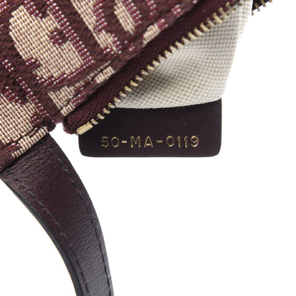 Christian Dior Oblique Saddle Clutch Burgundy 9 of 9