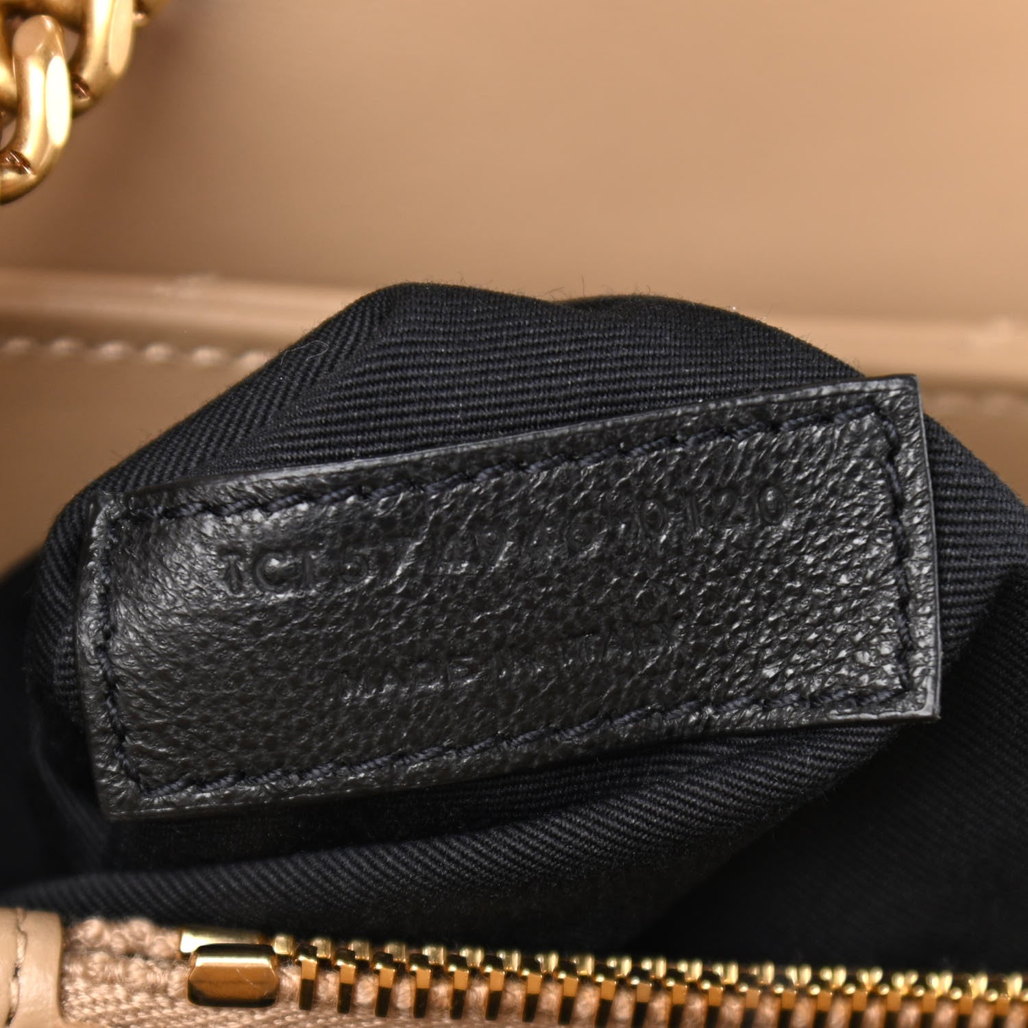 Saint Laurent Calfskin Y Quilted Monogram Medium Loulou Chain Satchel Dark Latte 7 of 11
