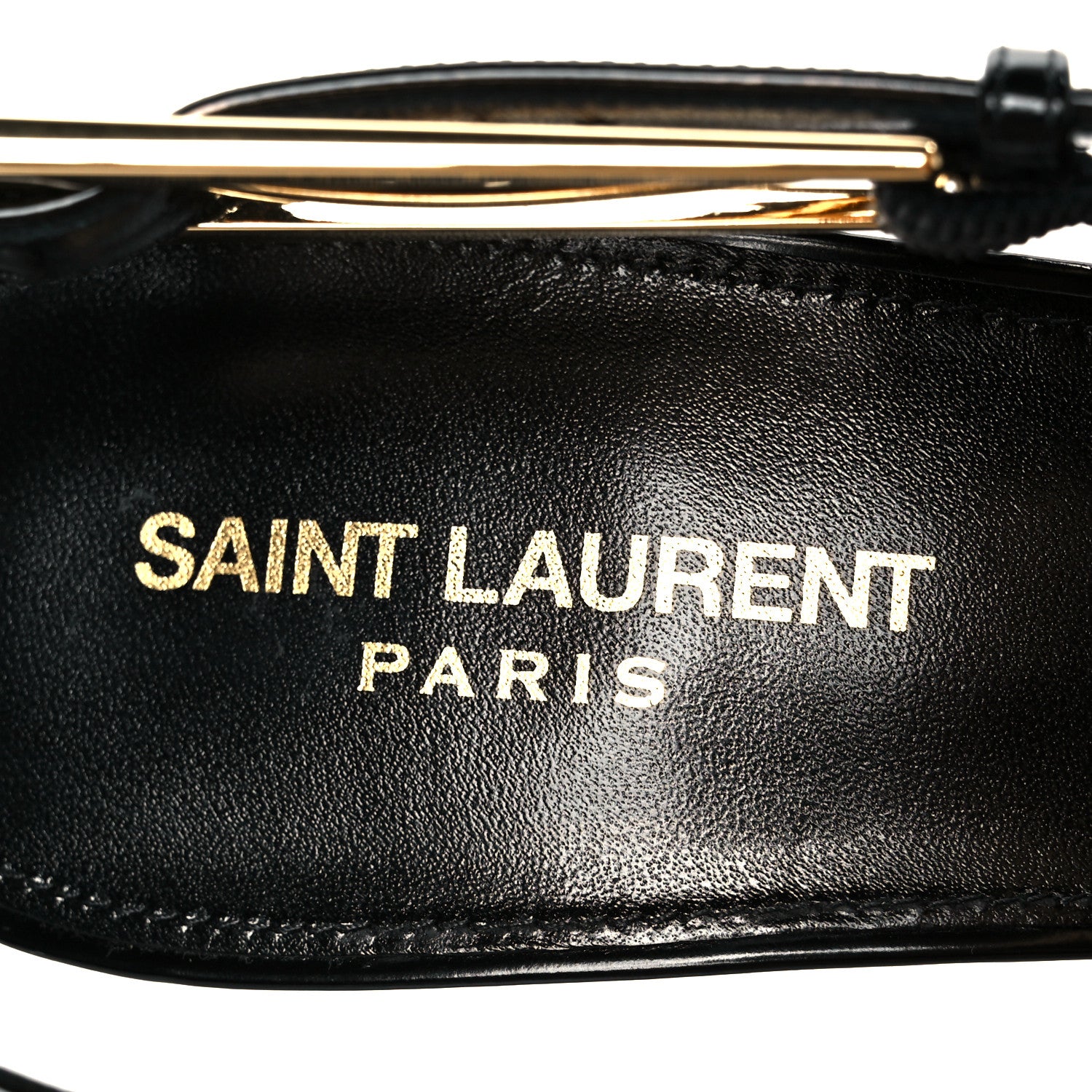Saint Laurent Glazed Calfskin Lee Slingback Pumps 41 Black 9 of 11