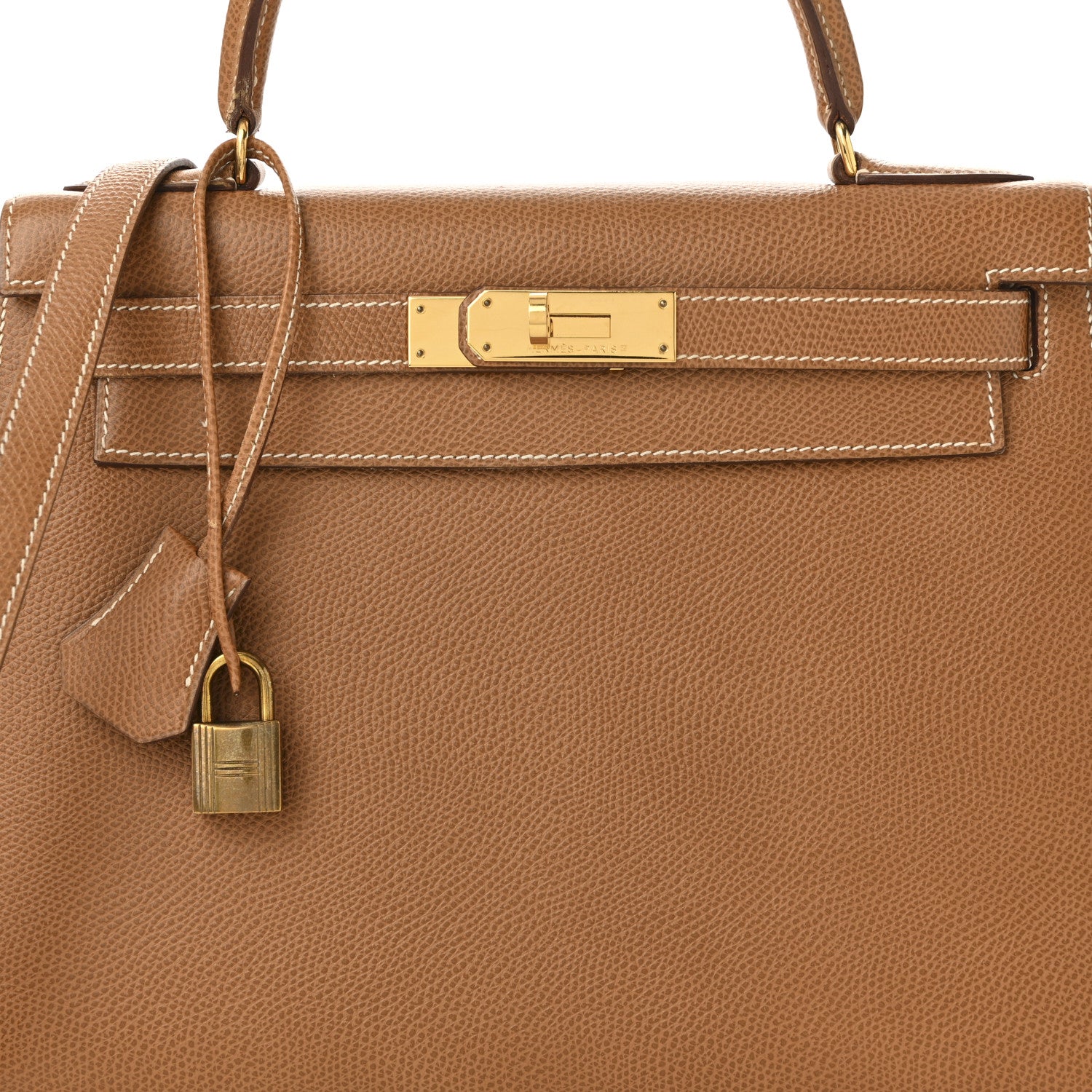 Hermes Courchevel Kelly Sellier 28 Gold 8 of 10