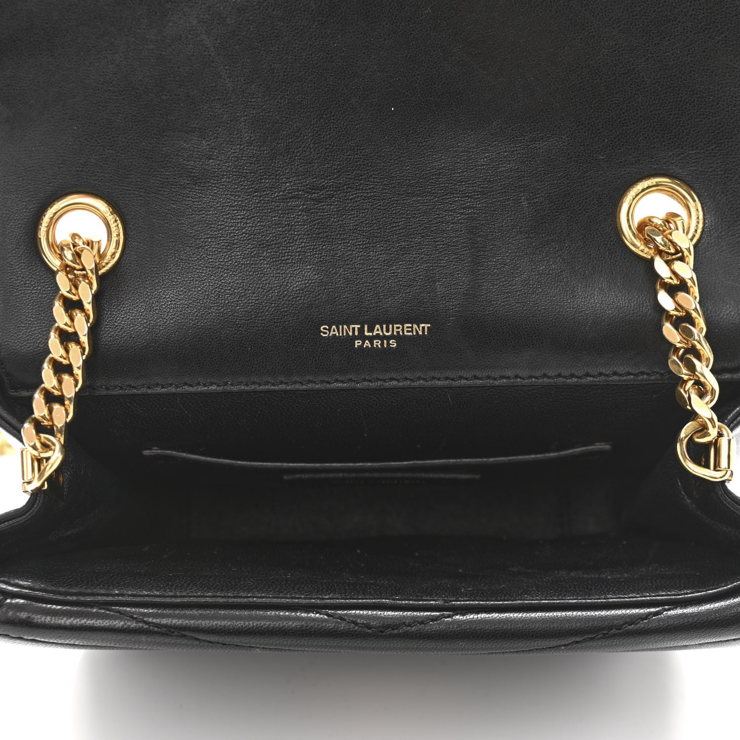 Saint Laurent Lambskin Matelasse Chevron Monogram Small Sulpice Bag Black 5 of 11