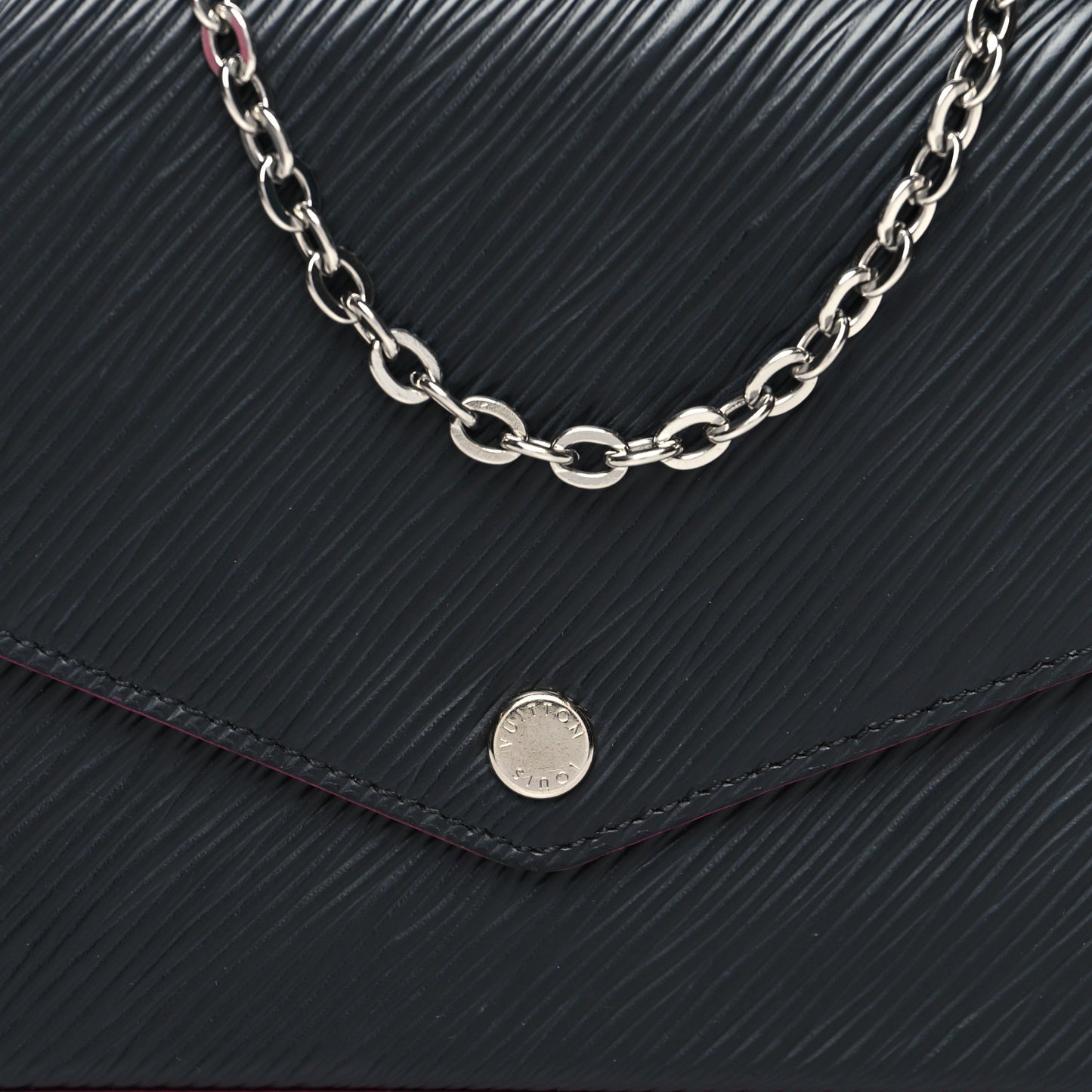 Epi Pochette Felicie Black Hot Pink
