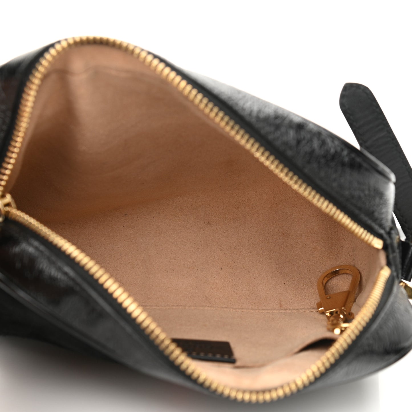 Suede Patent Web Mini Ophidia Shoulder Bag Black