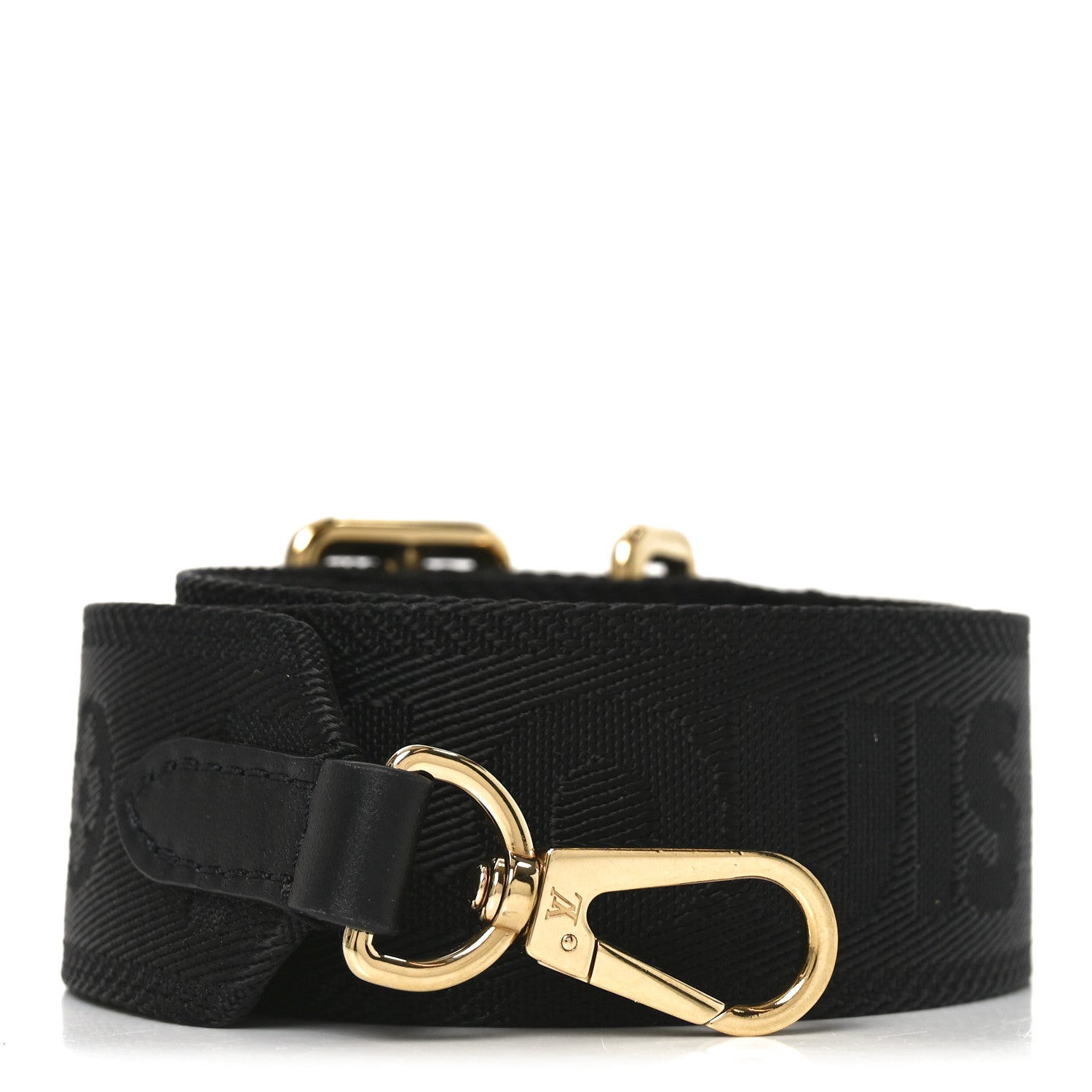 Louis Vuitton Nylon Calfskin Bubblegram Wallet Strap Black 1 of 3
